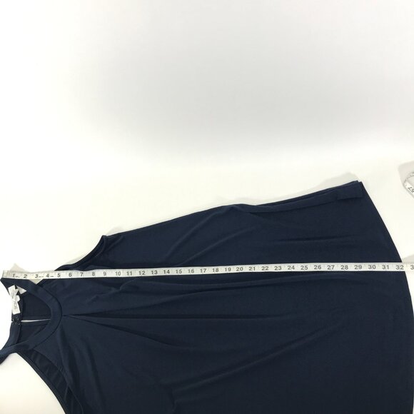 BCBGeneration Sleeveless Halter Blouse Women's Small Navy Blue Career Party - Picture 5 of 8